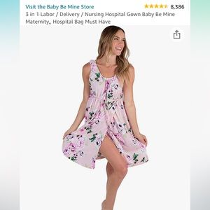 Nursing Hospital Gown Baby Be Mine Maternity (never worn)